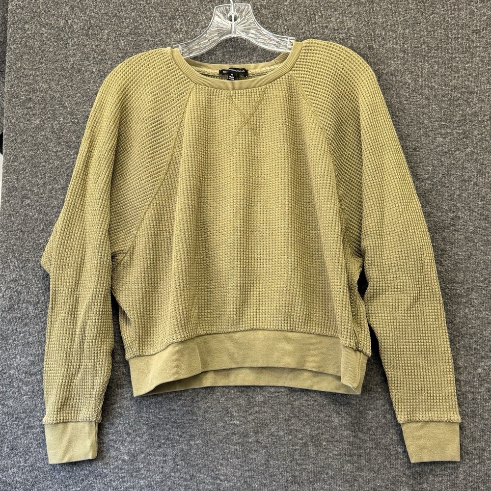 Beyond Yoga Thermal Pullover Top Long Sleeve Crewneck XS Athleisure Army Green